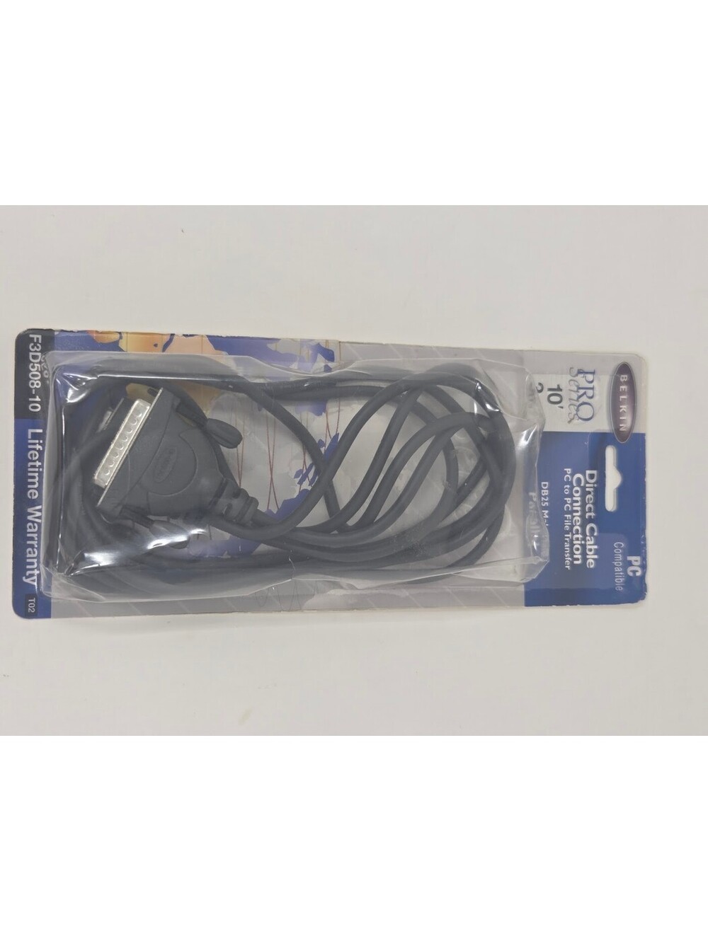 Belkin Pro Series F3D508 10 Ft DB25 Male Male Direct Connection Cable PC